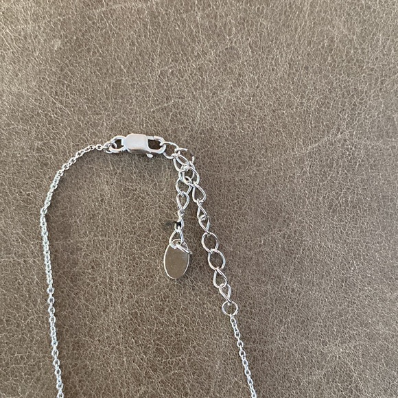 Sterling Silver Necklace with Fleur De Lis Pendant Charm - Picture 5 of 7